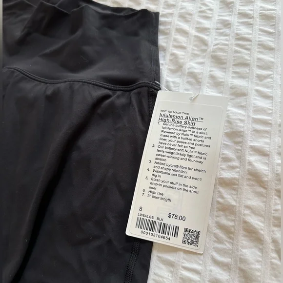 Black Lululemon align high rise skirt - Picture 3 of 3